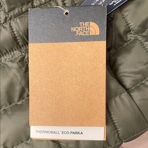 NWT The North Face Olive Thermoball Eco Parka